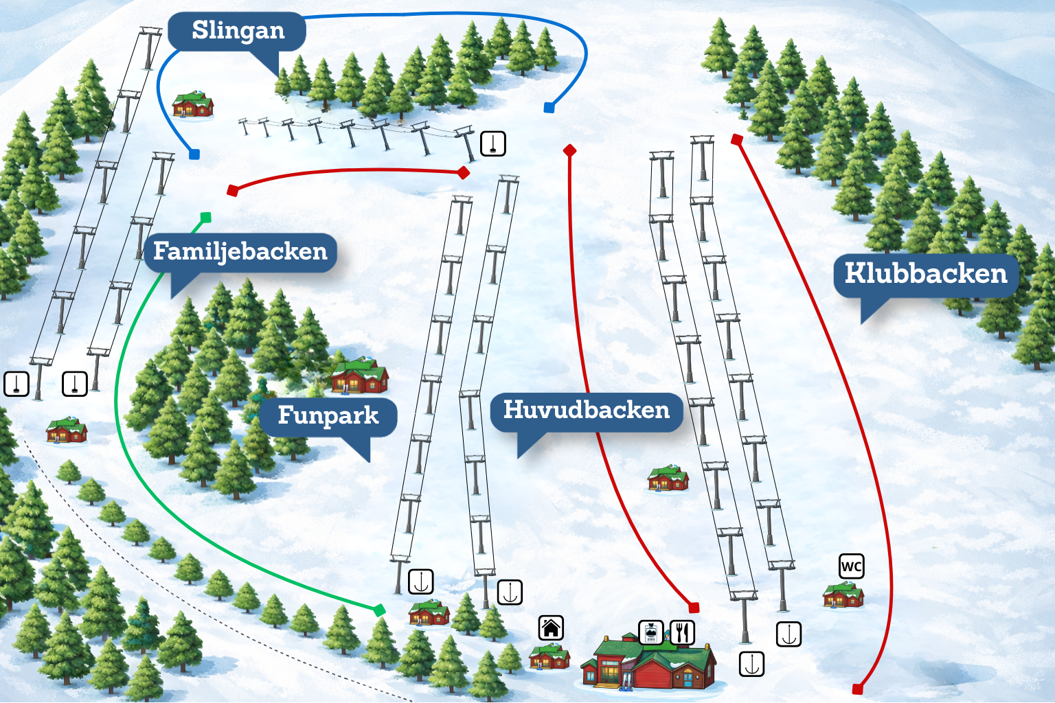 Pistkarta Väsjöbacken